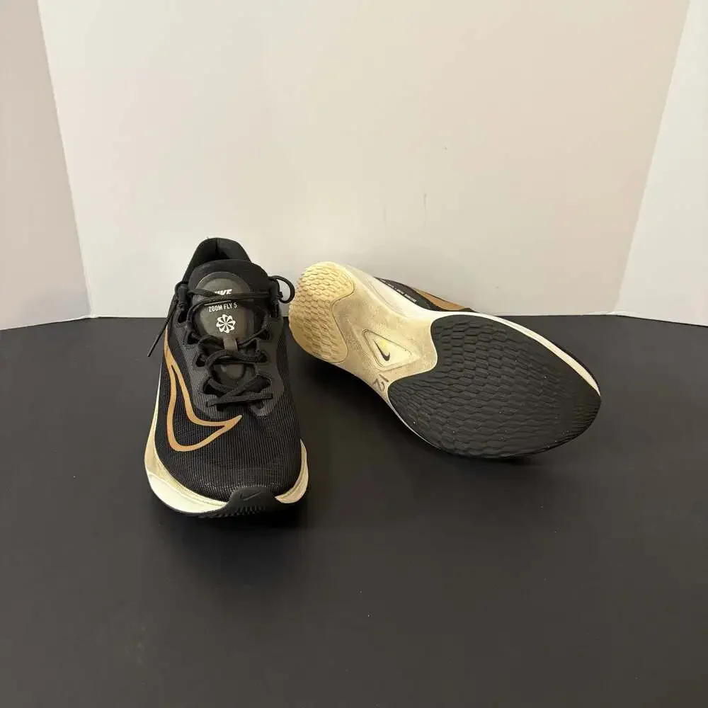 Nike Zoom‎ Fly 5 Men's Road Running Shoes Black Metallic Gold DM8968-002 Size 13